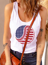 Weiße Weste mit Baseball-Print